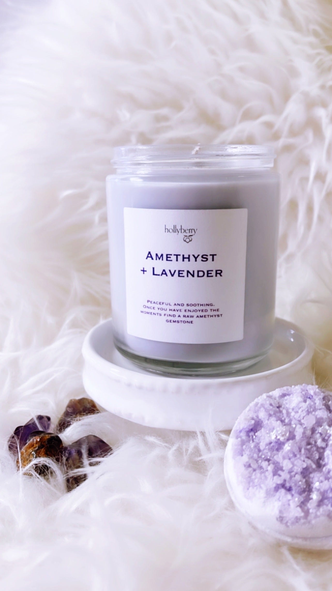 Amethyst & Lavender All Natural Candle