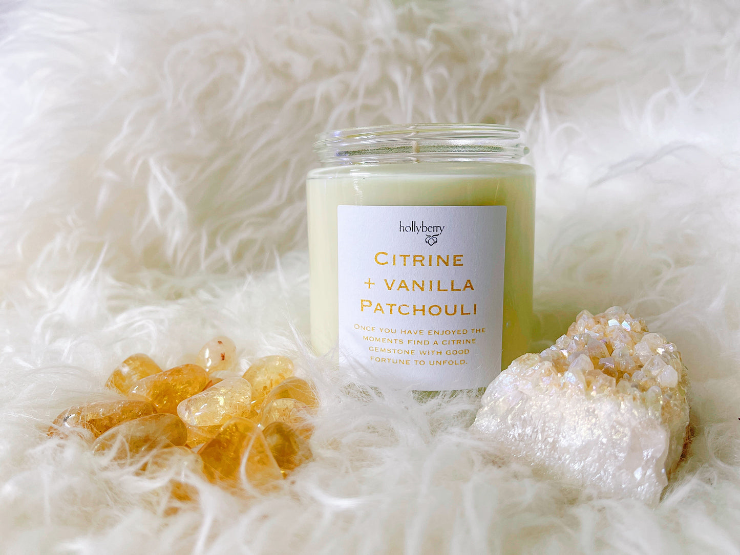 Citrine & Vanilla Patchouli All Natural Candle